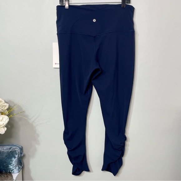 Lululemon Align High Rise Pant Ruched Waist Leggings True Navy Blue 14 NWT - Picture 6 of 12